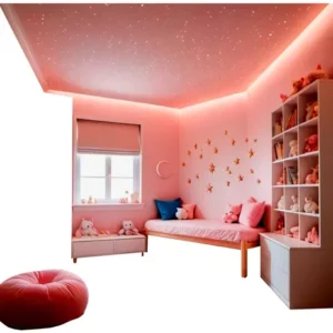 Estrelas No Teto Quarto Bebê Iluminação Fibra Ótica 100 Pts